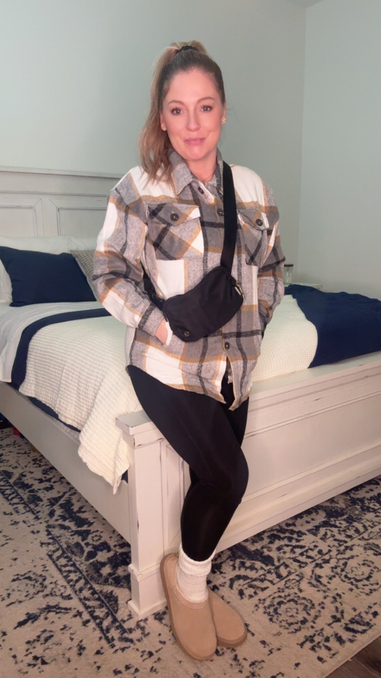 Cozy Oversized Plaid Flannel Shirt Jacket